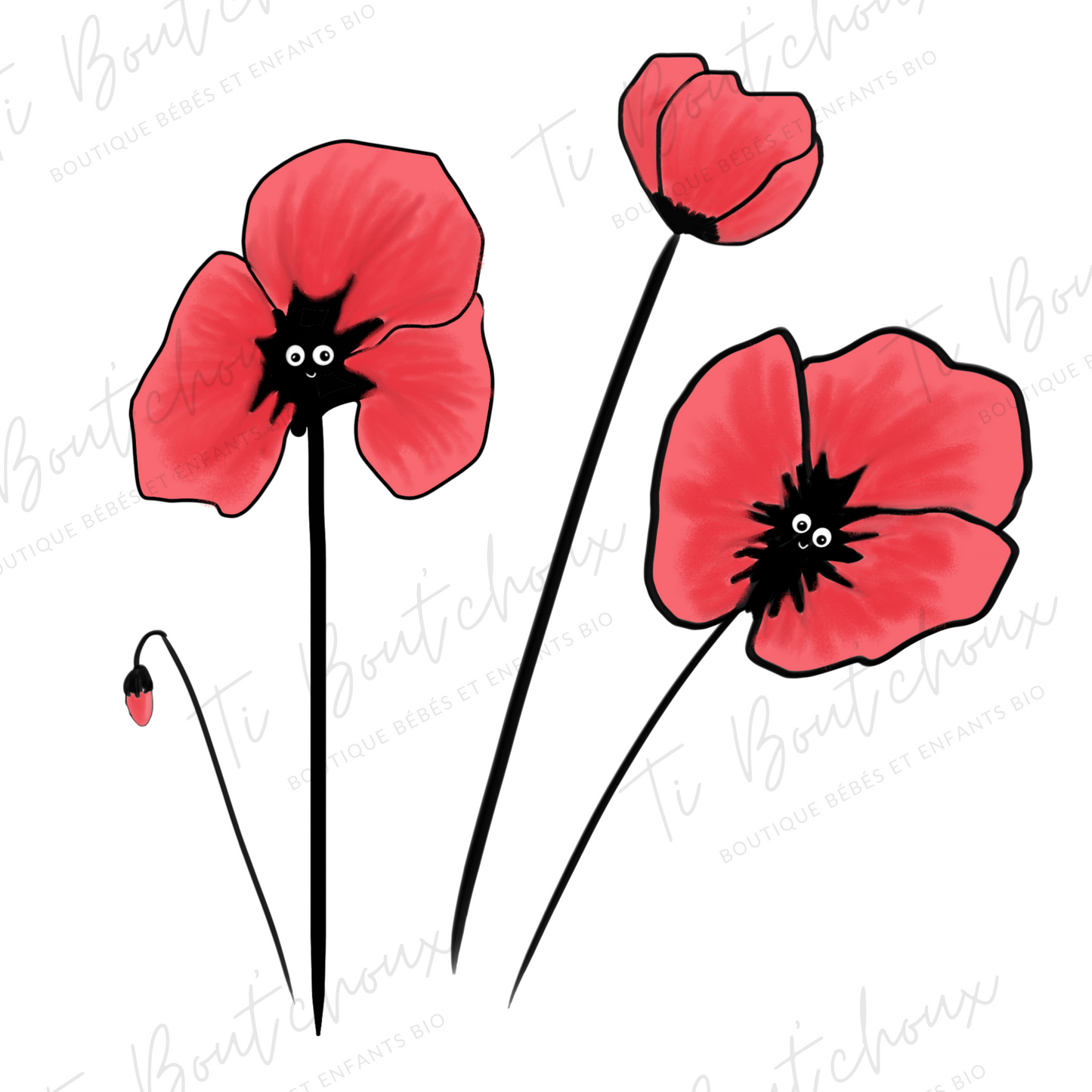 Bavoir Coquelicot