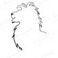 Bavoir Silhouette Lion