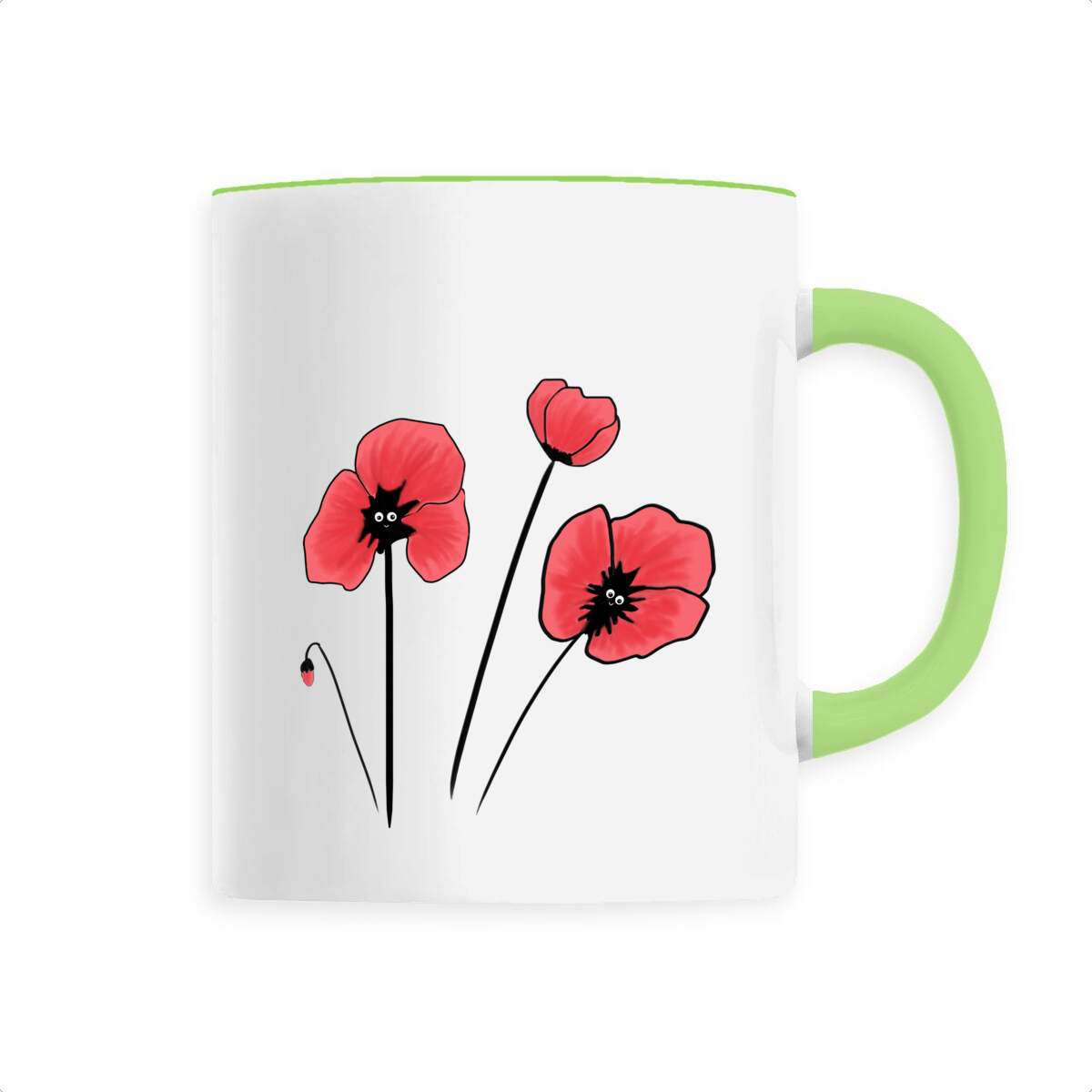 Mug céramique coquelicot