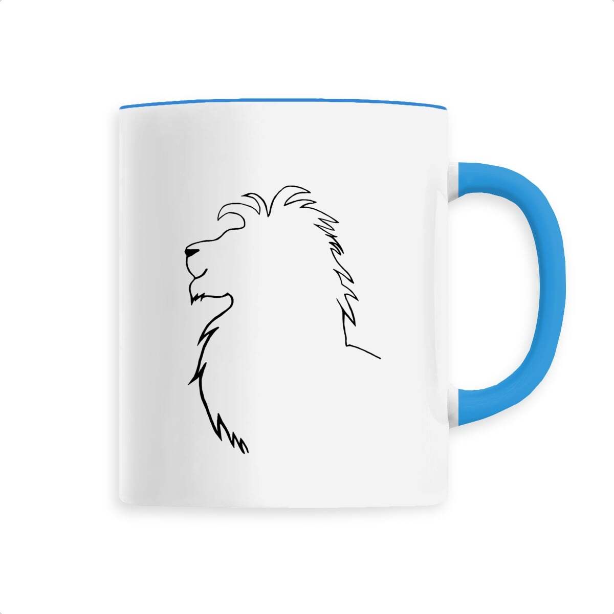 Mug céramique silhouette lion