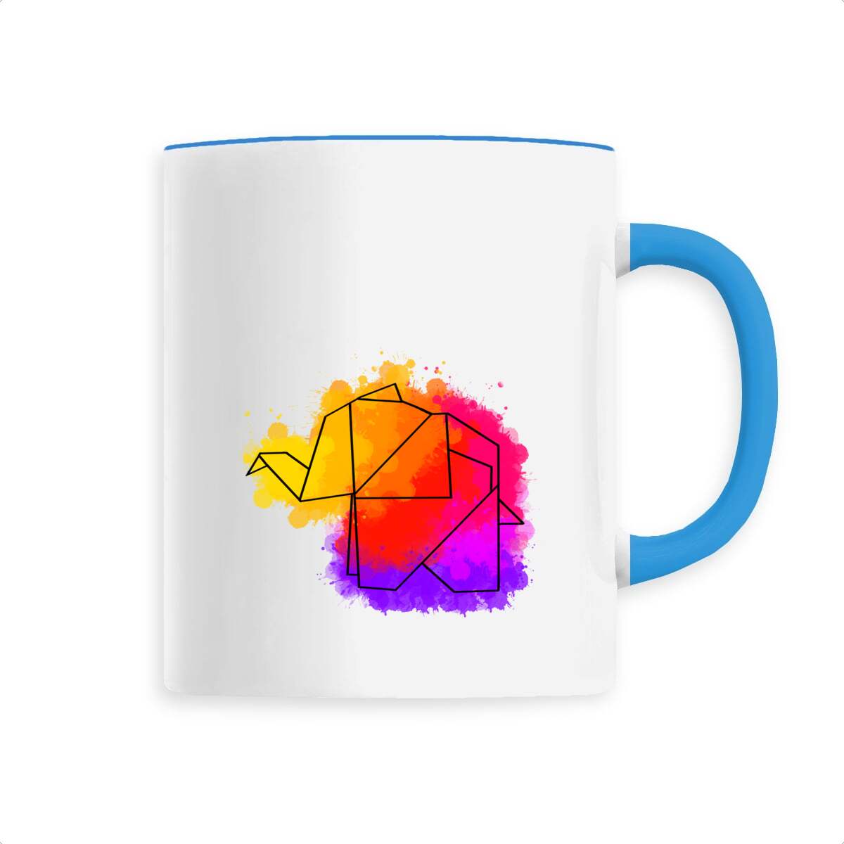 Mug céramique Éléphant Origami en coton BIO