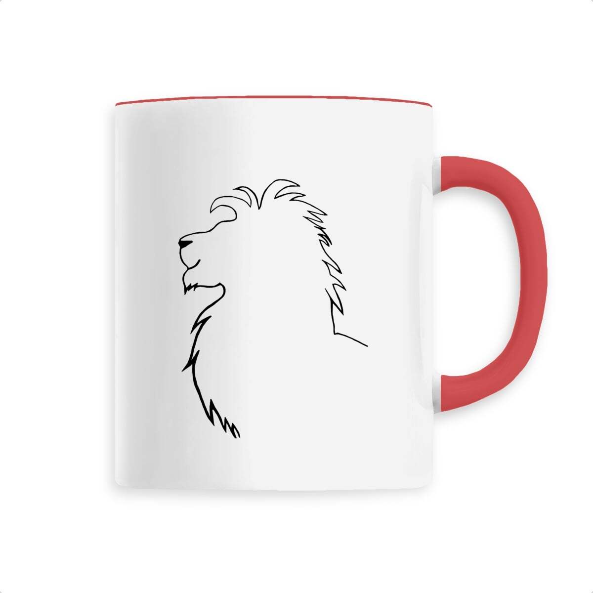 Mug céramique silhouette lion