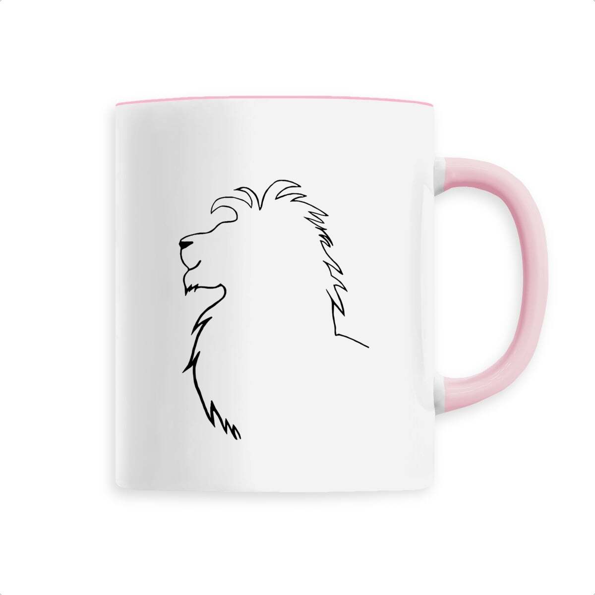 Mug céramique silhouette lion
