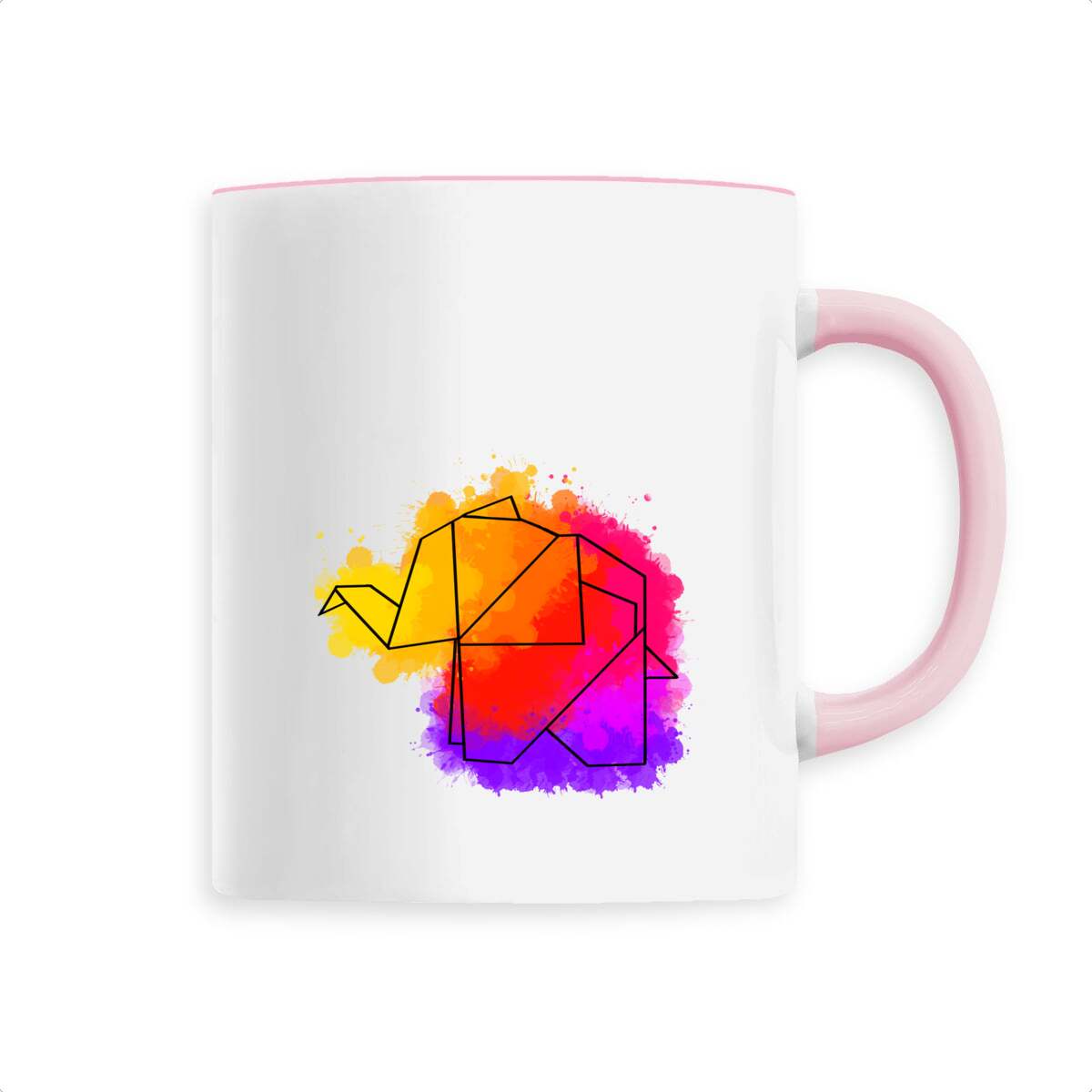 Mug céramique Éléphant Origami en coton BIO