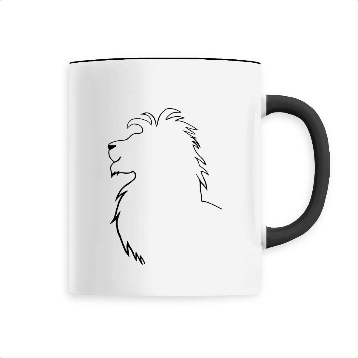 Mug céramique silhouette lion