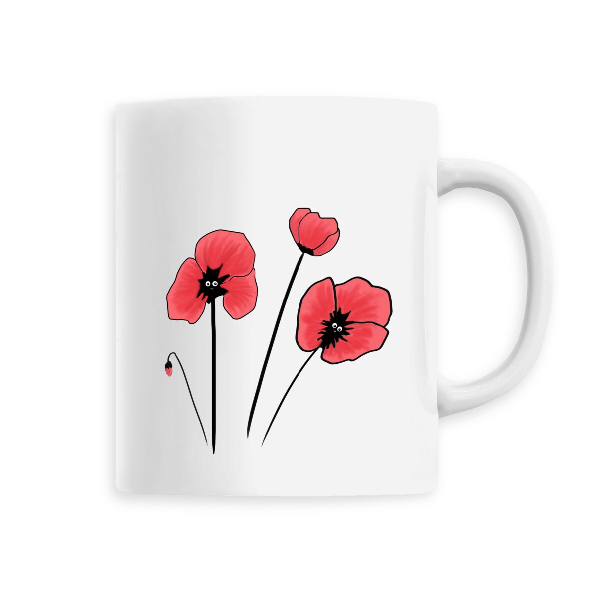 Mug céramique coquelicot