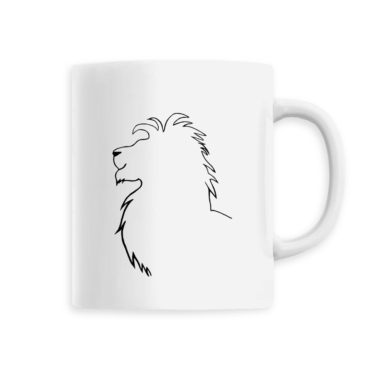 Mug céramique silhouette lion