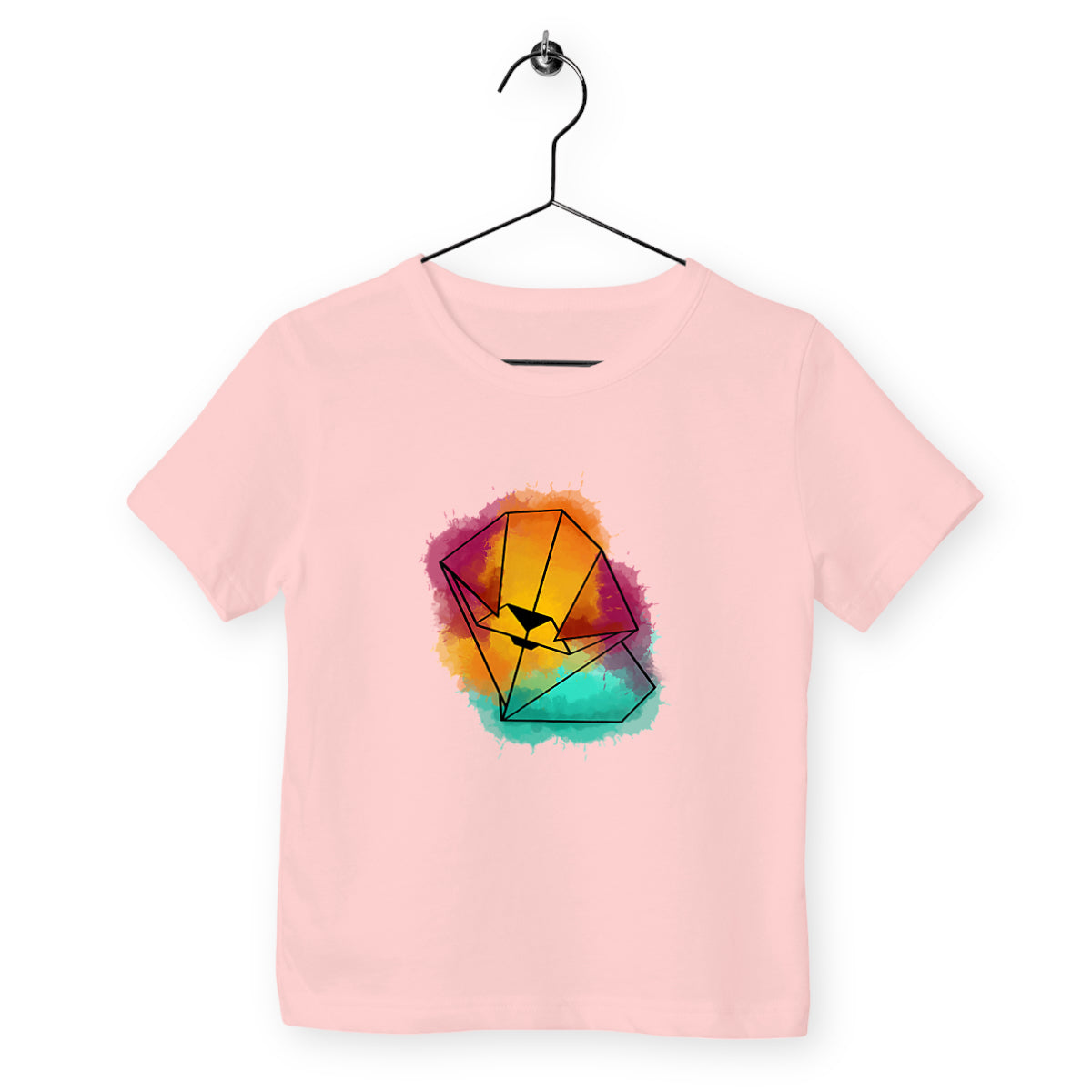 T-shirt enfant chien origami en coton BIO